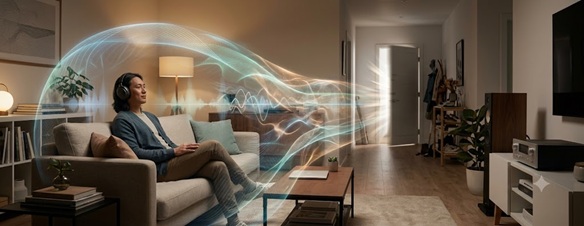 Soundwaves acting as a shield against external noise