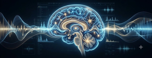 Medical visualization of alpha brainwaves during focus