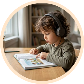 Children Focus Learning Music