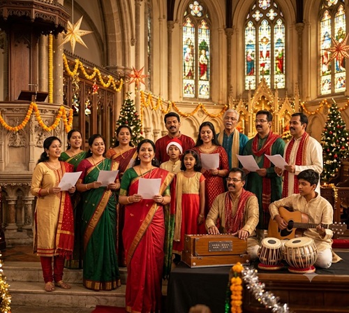  Indian Christmas Music Choir Church Celebration