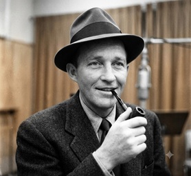 Classic Bing Crosby black and white portrait