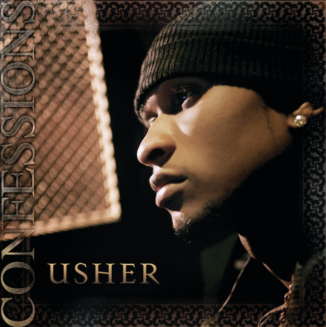 Usher's Confessions album cover featuring intense green lighting